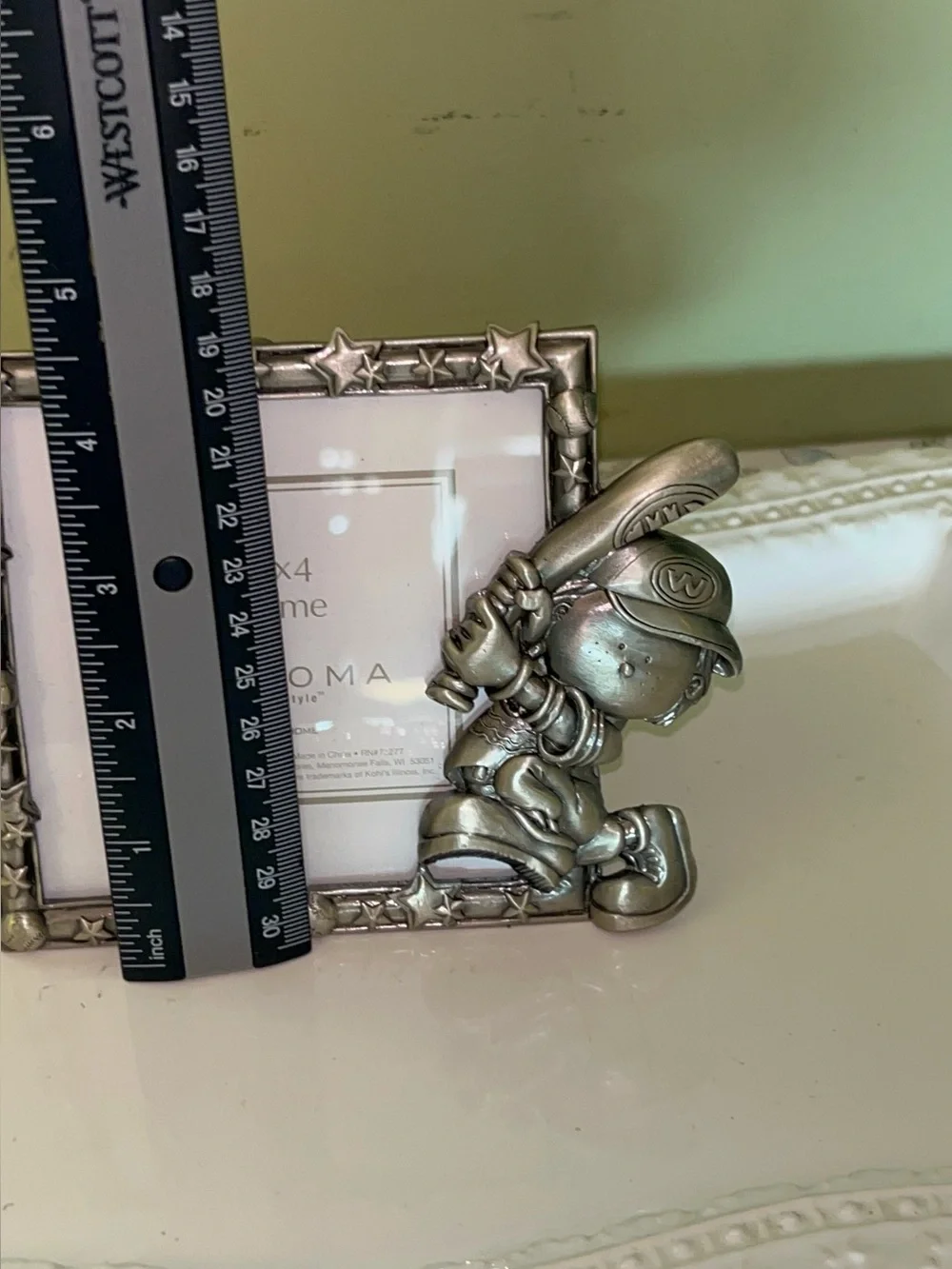 Pewter Baseball Photo Frame NWT